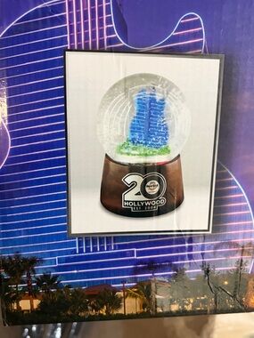 Hard Rock Hollywood Limited Edition Snow Globe & 20th Anniversary Duffle Bag